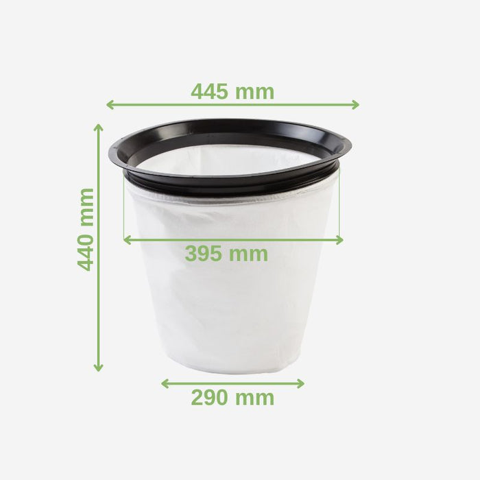 Filtro tessuto in poliestere con anello per aspirapolvere Ø44