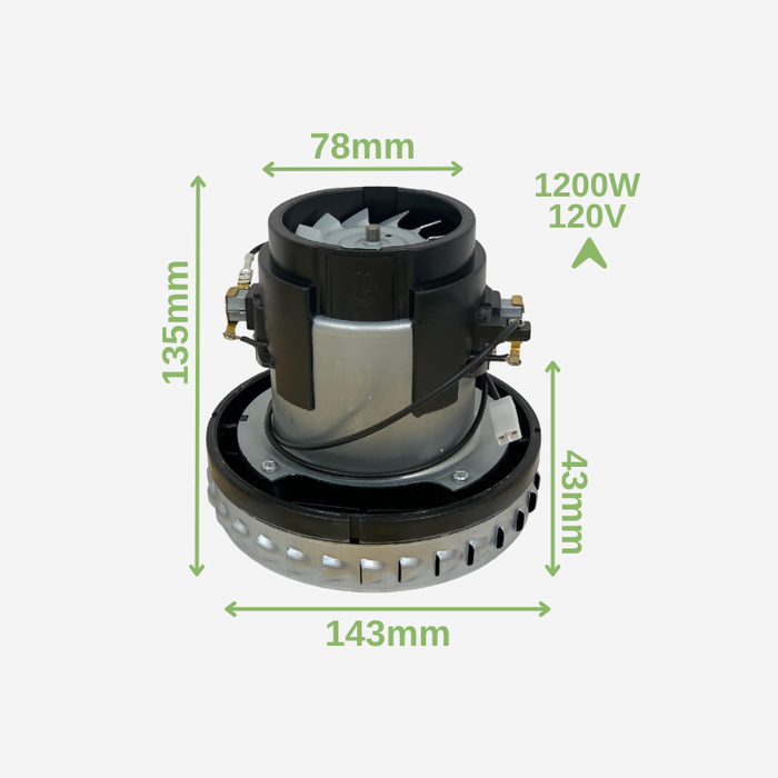Motore aspirapolvere aspiraliquidi monostadio by pass 120V 1200W