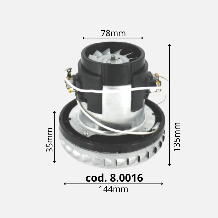 Motore aspirapolvere monostadio by pass 220V 1200W
