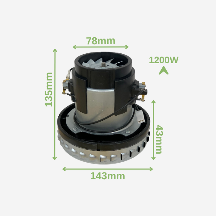 Motore aspirapolvere aspiraliquidi monostadio by pass 220V 1200W