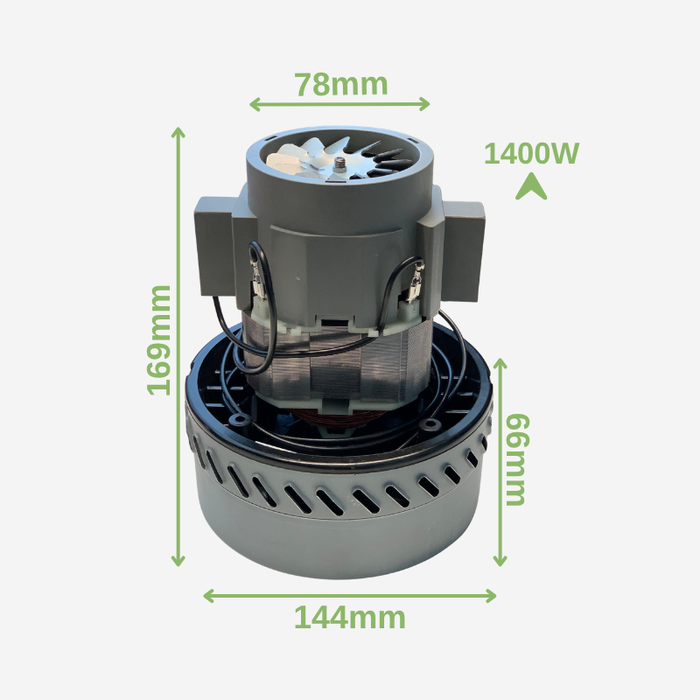 Motore aspirapolvere aspiraliquidi bistadio by pass 220V 1400W