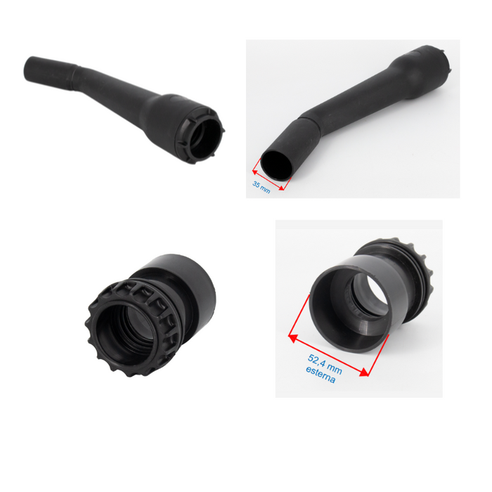 Tubo flessibile per aspirapolvere completo, Ø36, lunghezza 2mt