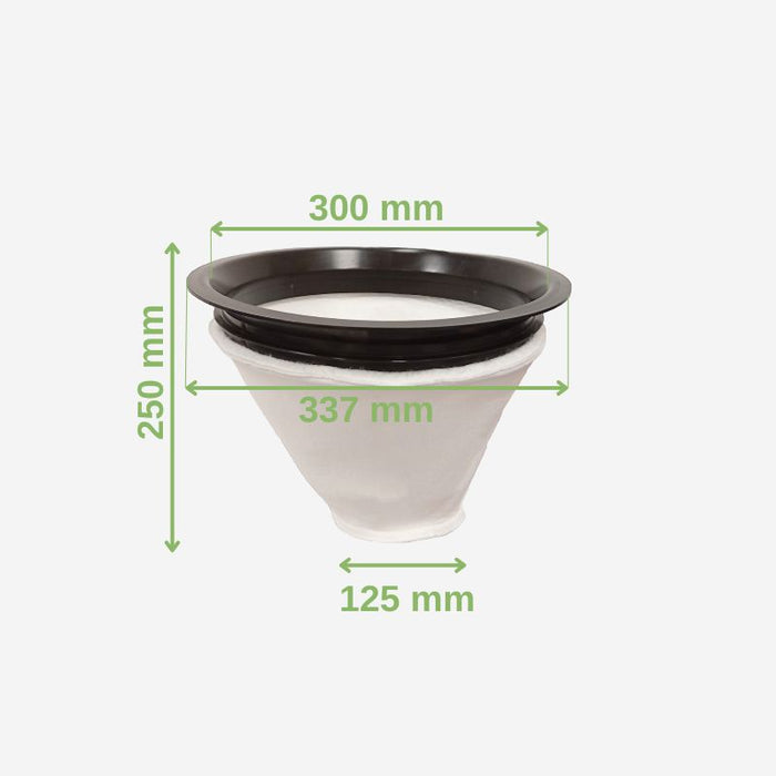 Filtro in tessuto in Poliestere con anello Piccolo Ø34