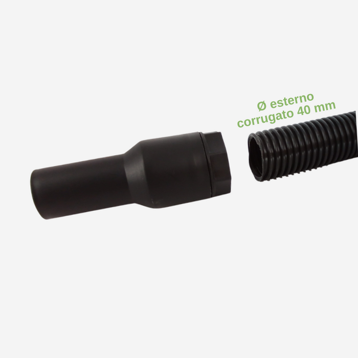 Manicotto, raccordo in plastica da attaccare al tubo Ø36