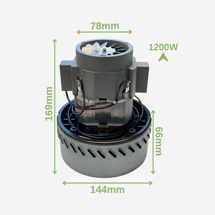 Motore aspirapolvere aspiraliquidi bistadio by pass 220V 1200W