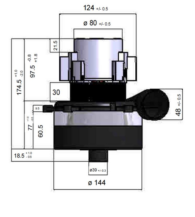 Motore aspirazione per lavapavimenti 24V 500W