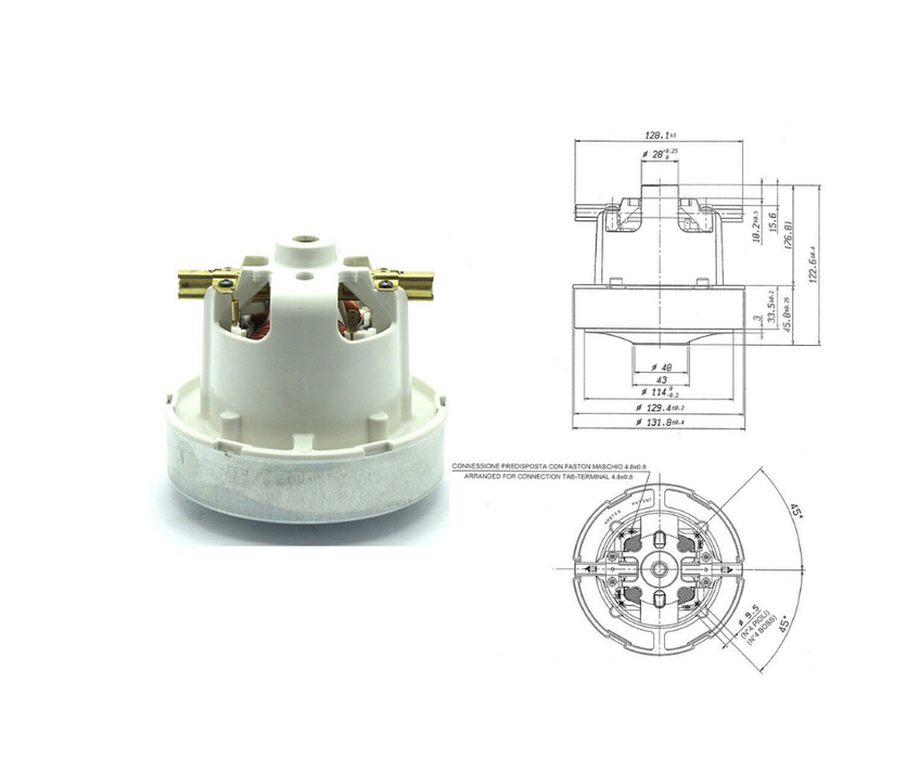 Motore aspirapolvere monodiretto 220V 580W